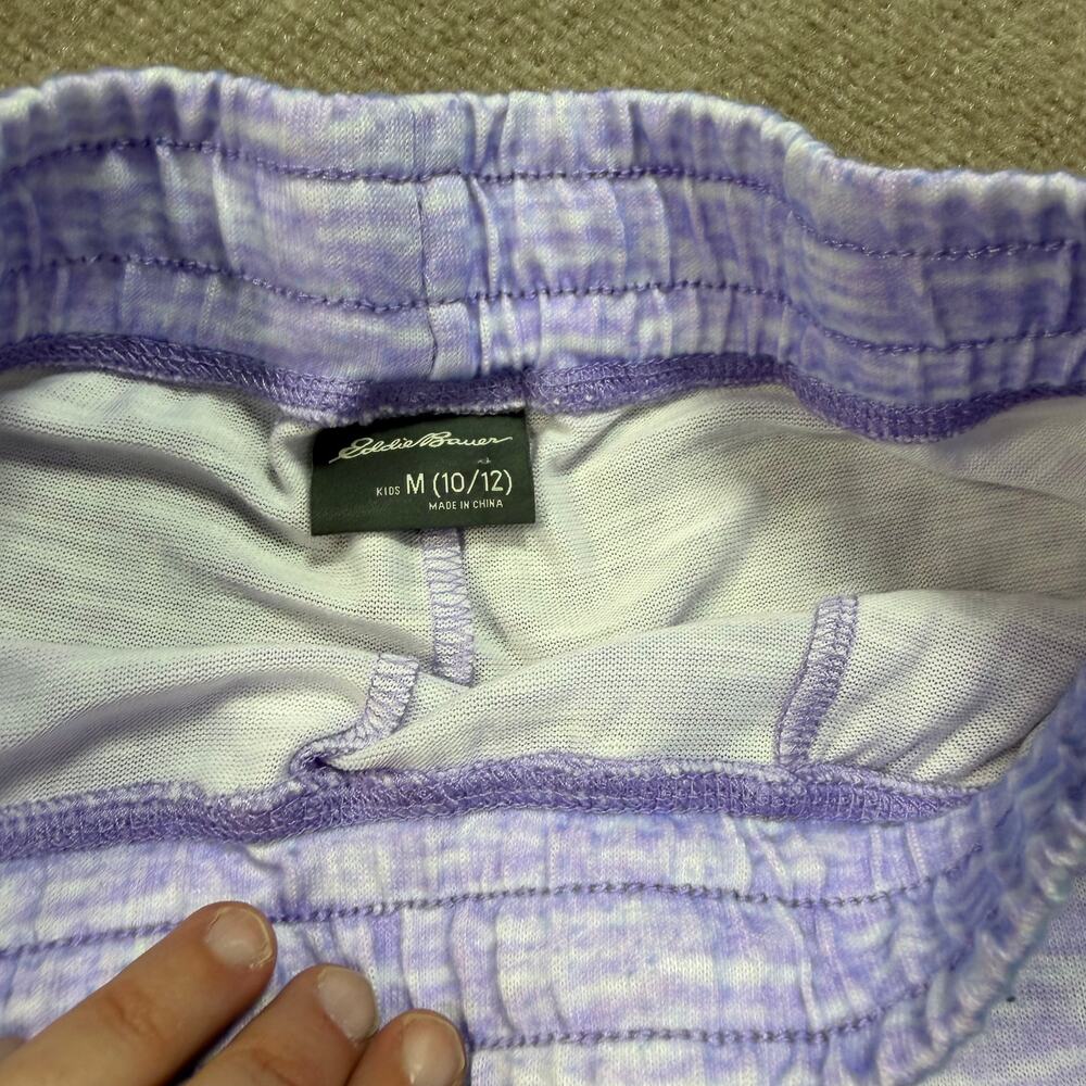 Eddie Bauer Girls Space Dye Jogger Pants Set of 2 Pink Purple Kids Size M 10/12 - Picture 5 of 8